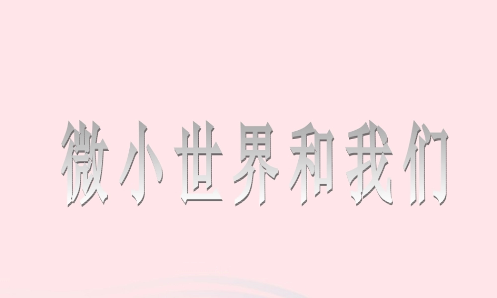 六年级科学下册 第一单元 微小世界 8 微小世界和我们课件3 教科版-教科版小学六年级下册自然科学课件