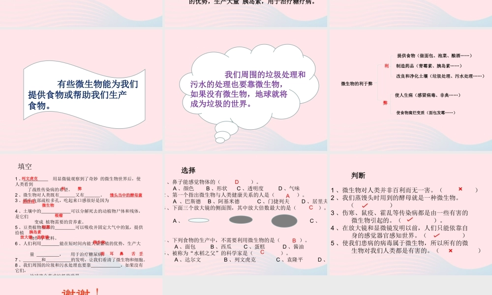 六年级科学下册 第一单元 微小世界 8 微小世界和我们课件5 教科版-教科版小学六年级下册自然科学课件