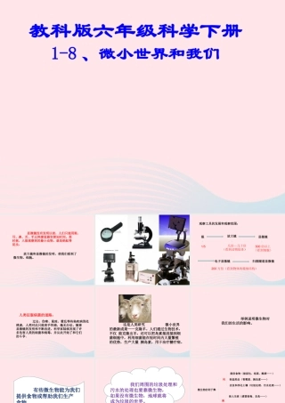 六年级科学下册 第一单元 微小世界 8 微小世界和我们课件5 教科版-教科版小学六年级下册自然科学课件
