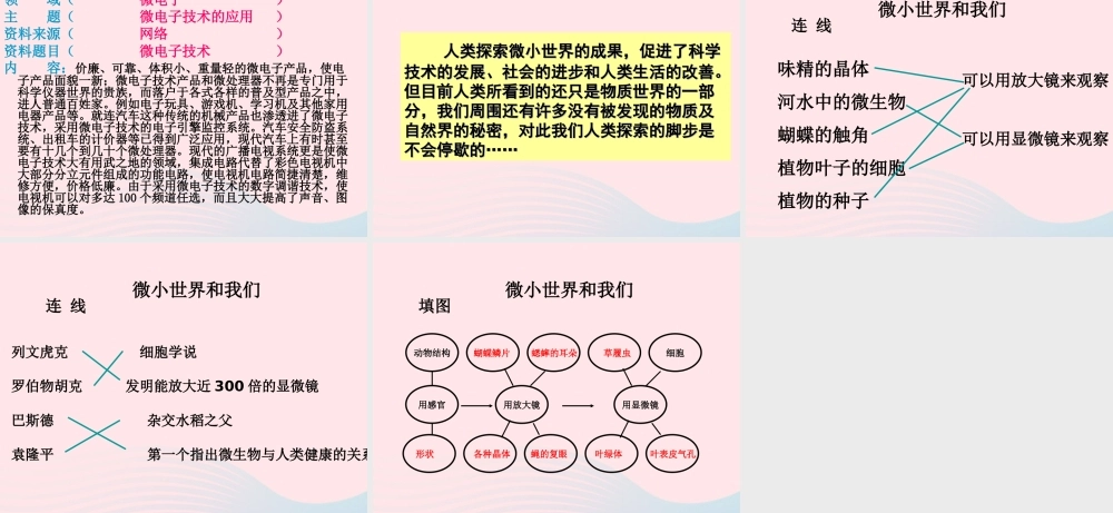 六年级科学下册 第一单元 微小世界 8微小世界和我们课件 教科版-教科版小学六年级下册自然科学课件