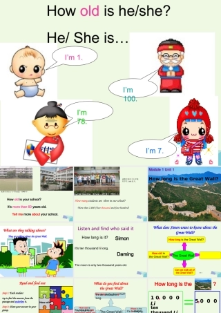 六年级英语上册 Unit 1 How long is the Great Wall课件1 外研版（一起）-外研版小学六年级上册英语课件