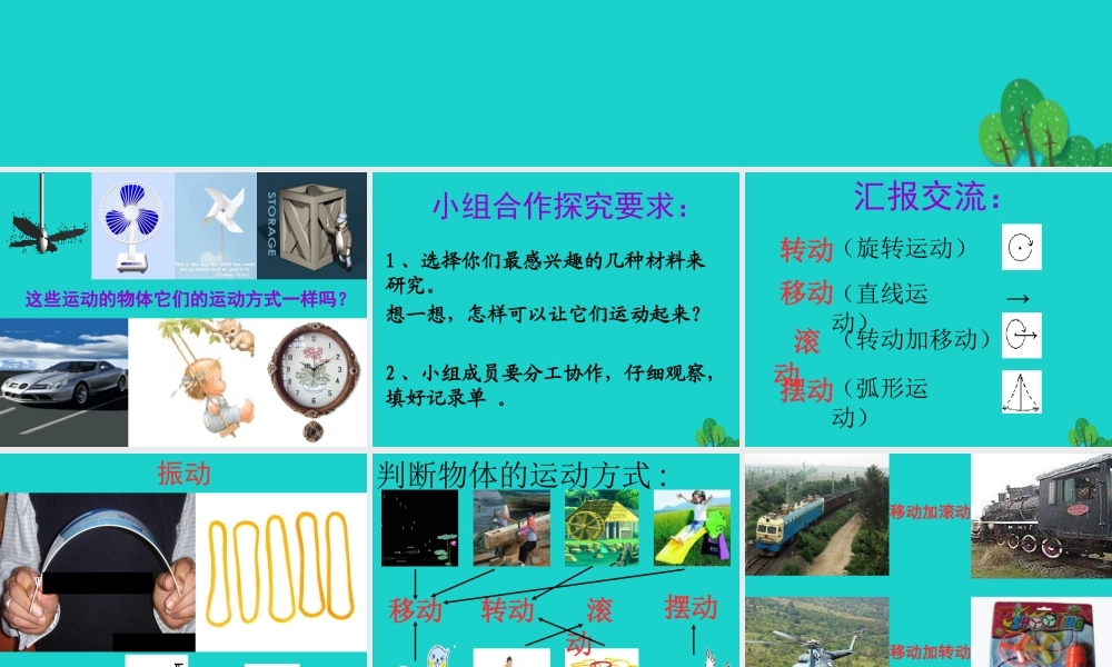 六年级科学上册 物体的运动方式课件5 青岛版-青岛版小学六年级上册自然科学课件