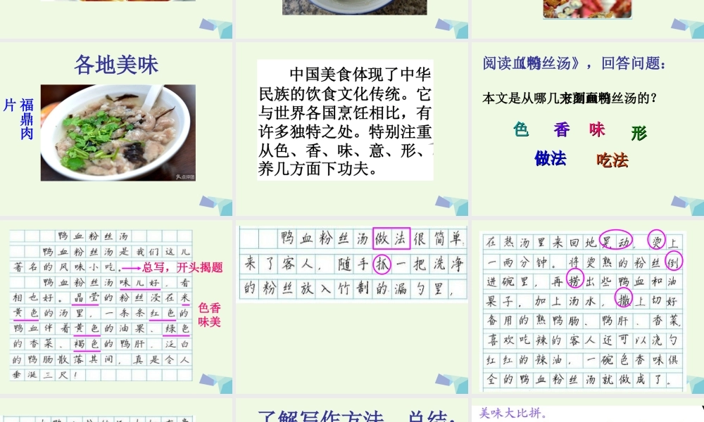六年级语文上册 习作三 介绍美味作文课件4 苏教版-苏教版小学六年级上册语文课件