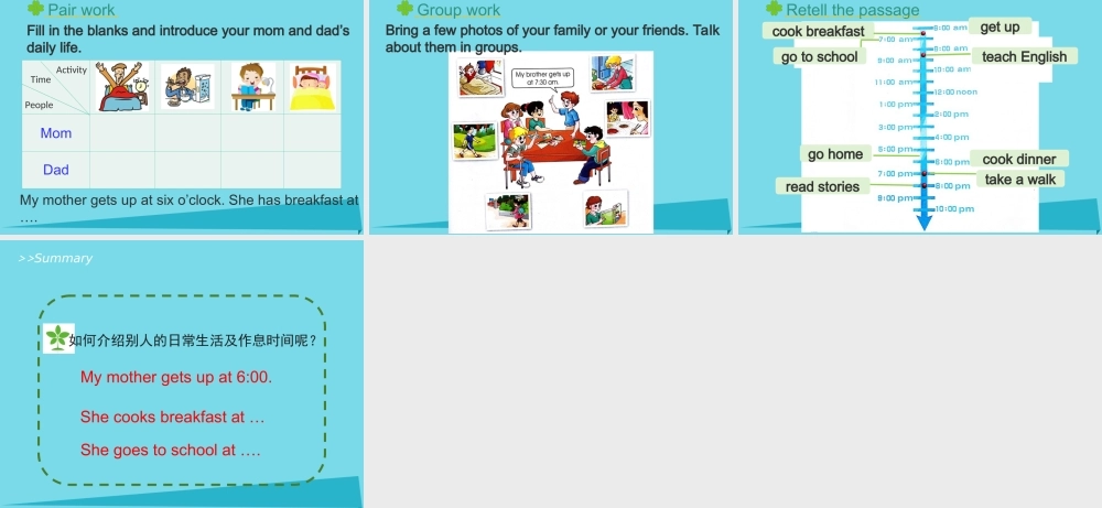 六年级英语上册 Unit 1 I go to school at 8：00（Lesson3）教学课件 人教精通版-人教版小学六年级上册英语课件