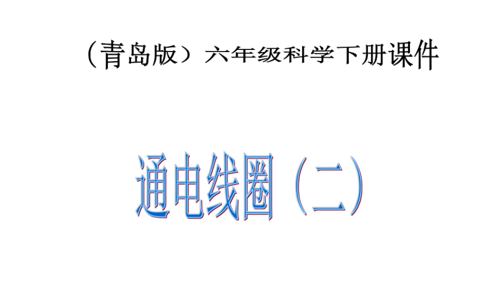 六年级科学下册 通电线圈（二）1课件 青岛版