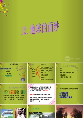 六年级科学下册《地球的面纱》课件1 青岛版