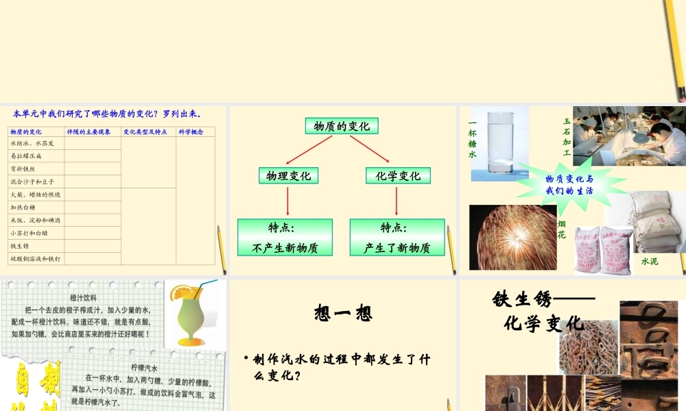六年级科学下册 物质变化与我们2课件 教科版