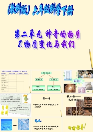 六年级科学下册 物质变化与我们2课件 教科版