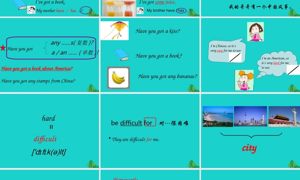 六年级英语上册 Unit 1 I’ve got some Chinese chopsticks课件 外研版（一起）-外研版小学六年级上册英语课件