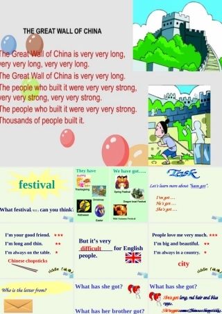 六年级英语上册 Unit 1 I’ve got some Chinese chopsticks课件2 外研版（一起）-外研版小学六年级上册英语课件