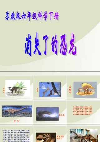 六年级科学下册 消失了的恐龙 2课件 苏教版