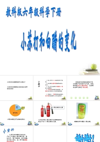 六年级科学下册 小苏打和白醋的变化1课件 教科版