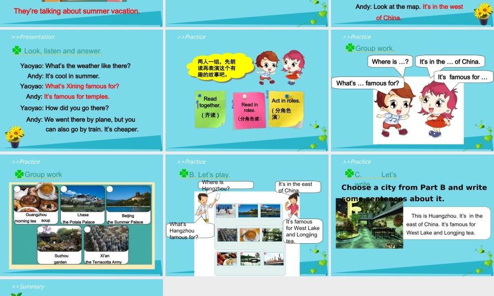 六年级英语上册 Unit 1 In China（Lesson 2）课件 人教新起点-人教新起点小学六年级上册英语课件