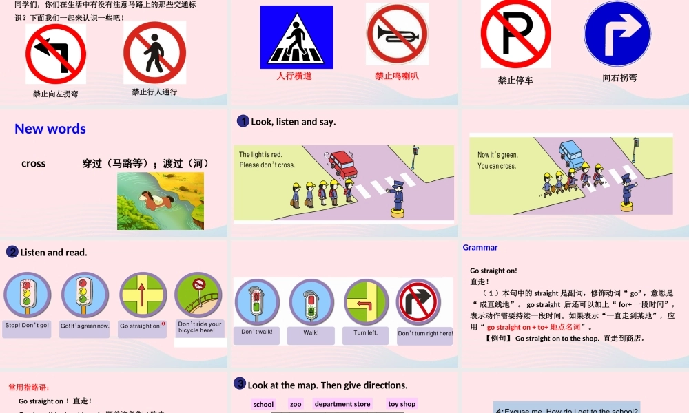 六年级英语上册 Module 10 Unit 2 Go straight on课件