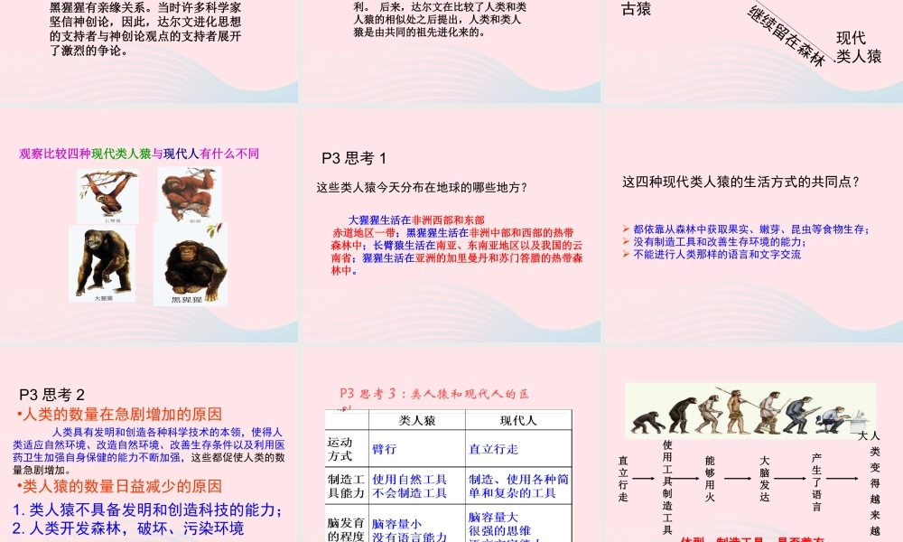 六年级科学下册 一 生物的进化 3 人类的起源课件（2） 湘教版-湘教版小学六年级下册自然科学课件