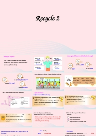 六年级英语上册 Recycle 2备用课件+素材 人教PEP版