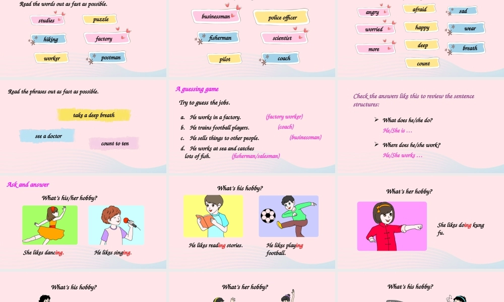 六年级英语上册 Recycle 2第二课时上课课件+素材 人教PEP版