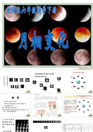 六年级科学下册 月相变化2课件 教科版