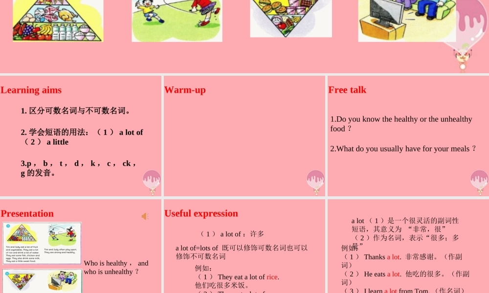 六年级英语上册 Unit 3 Healthy or unhealthy（第2课时）课件 牛津上海版-牛津上海版小学六年级上册英语课件