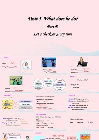 六年级英语上册 Unit 5 What does he do Part B 第4课时备用课件+素材 人教PEP版