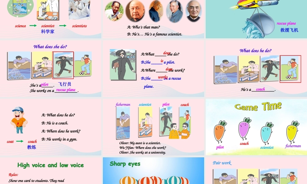 六年级英语上册 Unit 5 What does he do Part B 第4课时上课课件+素材 人教PEP版