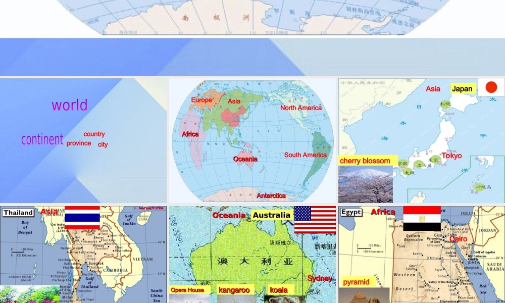 六年级英语上册《Unit 2 Around the world》课件 人教新起点-人教新起点小学六年级上册英语课件