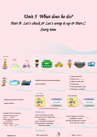 六年级英语上册 Unit 5 What does he do Part B 第6课时上课课件+素材 人教PEP版