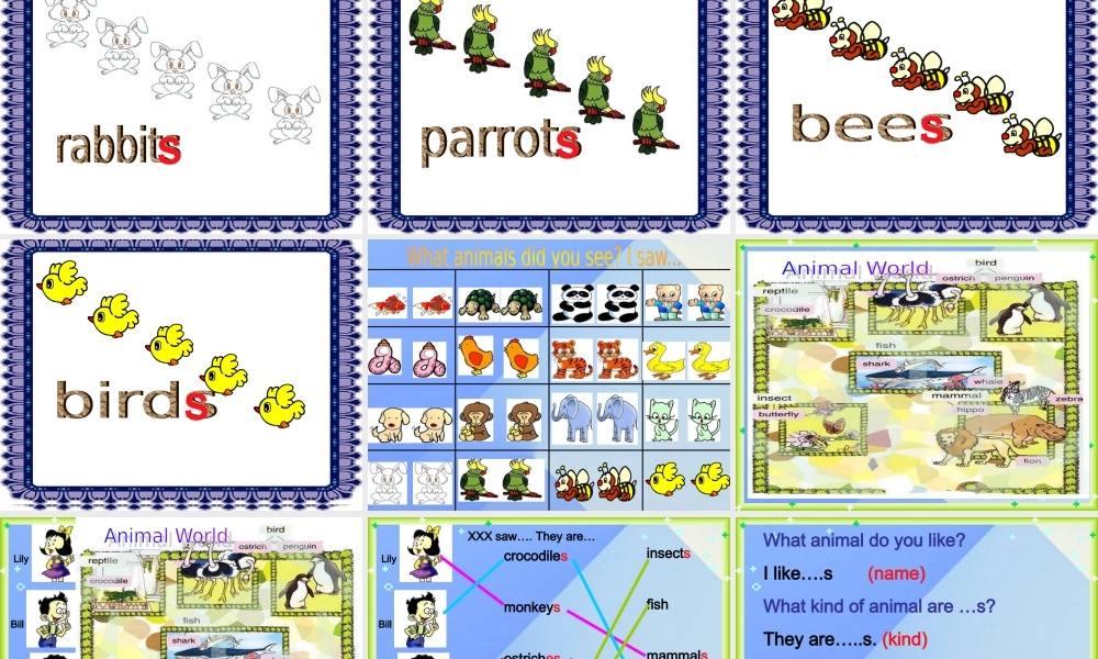 六年级英语上册《Unit 3 Animal world》课件 人教新起点-人教新起点小学六年级上册英语课件