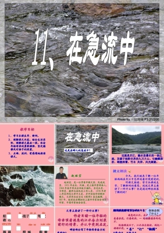 六年级语文上册 第11课 在急流中课件2 西师大版-西师大版小学六年级上册语文课件