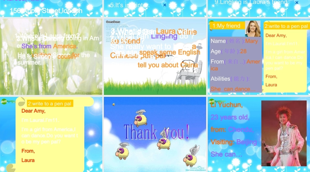 六年级英语上学期 MODULE 5_Unit 1 Pleased to meet you!Can I write to her课件 外研版（三年级起点）