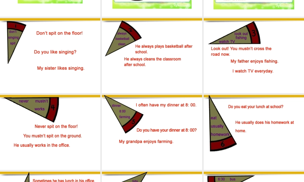 六年级英语上册 un Time1 part2课件 人教新版