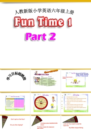 六年级英语上册 un Time1 part2课件 人教新版