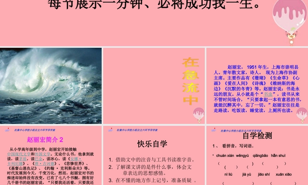 六年级语文上册 第11课 在急流中课件3 西师大版-西师大版小学六年级上册语文课件