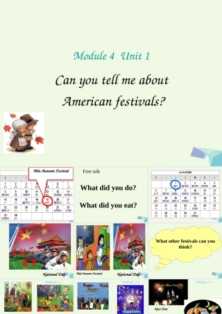 六年级英语上册 Unit 1 Can you tell me about American festivals课件 外研版（一起）-外研版小学六年级上册英语课件