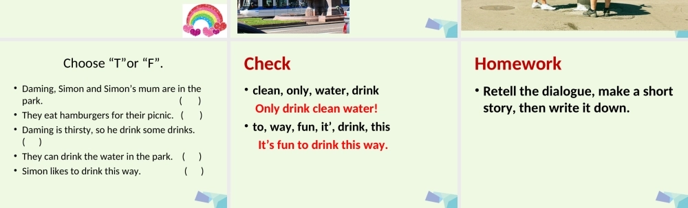 六年级英语上册 Unit 1 Only drink clean water课件 外研版（一起）-外研版小学六年级上册英语课件