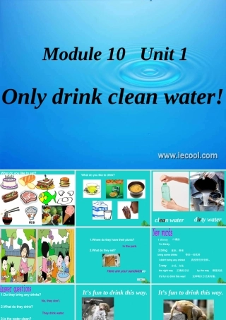 六年级英语上册 Unit 1 Only drink clean water课件1 外研版（一起）-外研版小学六年级上册英语课件