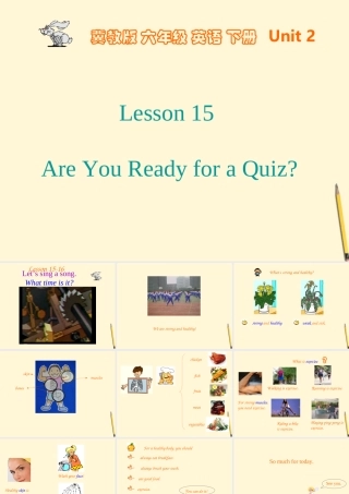 六年级英语下册 Book8 lesson15课件 冀教版