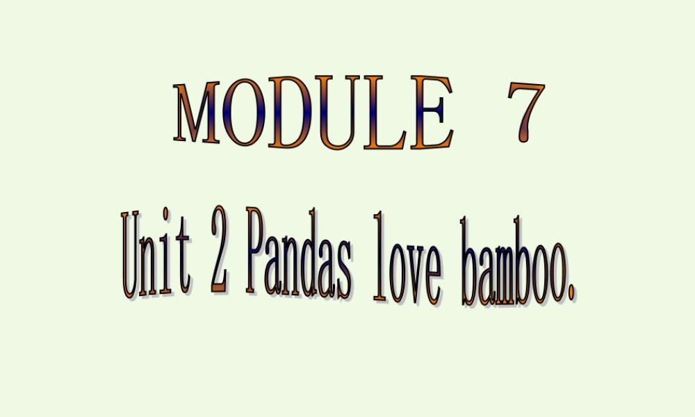 六年级英语上册 Unit 1 Pandas love bamboo课件3 外研版（一起）-外研版小学六年级上册英语课件