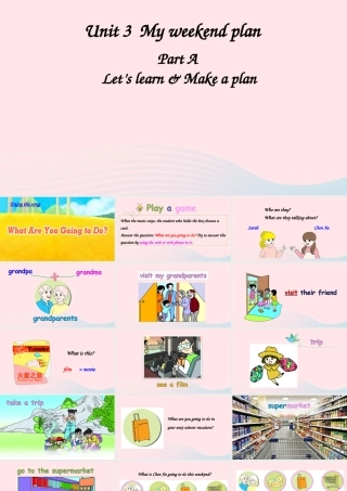 六年级英语上册 Unit 3 My weekend plan Part A 第2课时上课课件+素材 人教PEP版