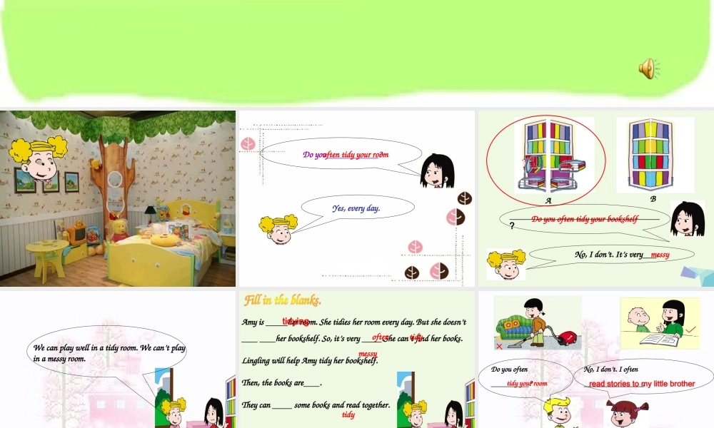 六年级英语上册 Unit 1 Do you often tidy your room课件2 外研版（一起）-外研版小学六年级上册英语课件