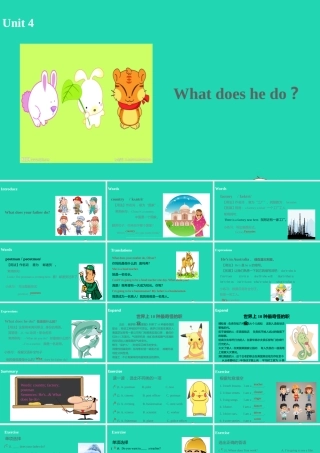 六年级英语上册 Unit 5 What does he do（第1课时）课件 人教PEP版-人教PEP小学六年级上册英语课件