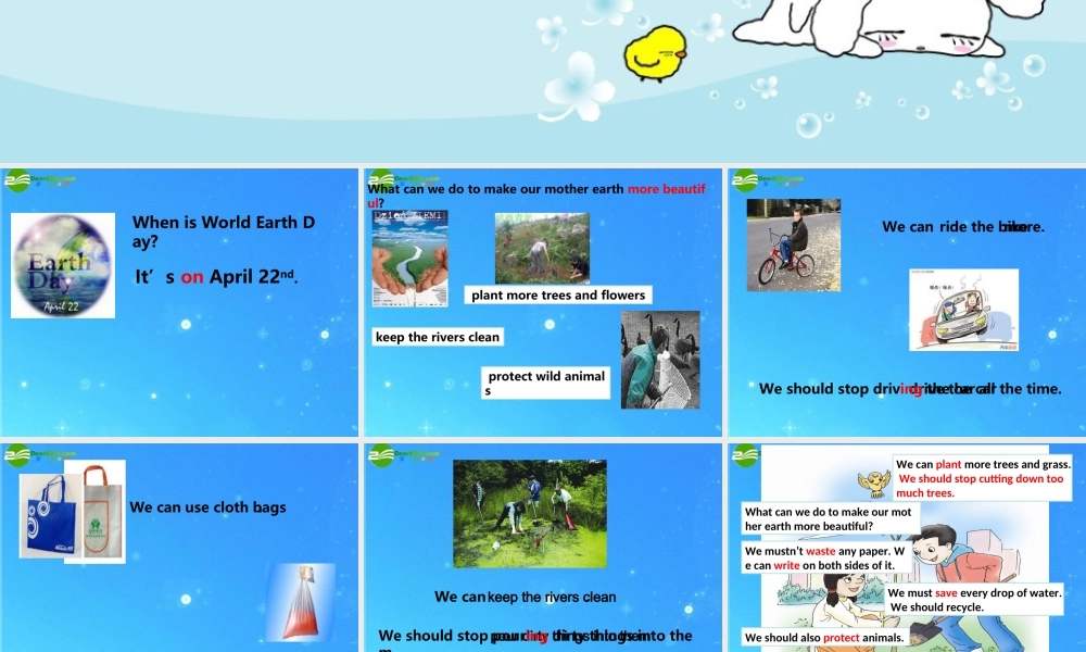 六年级英语下册 Lesson 8   Let’s save our planet 人教新目标版