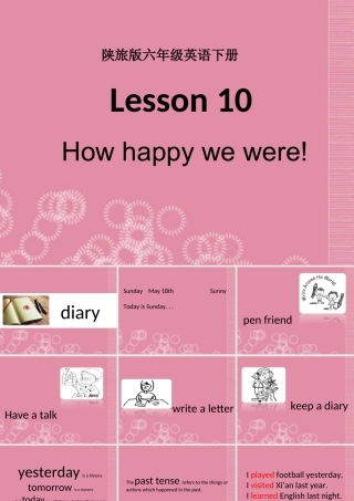 六年级英语下册 Lesson 10课件 陕旅版
