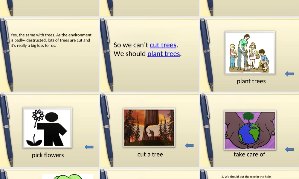六年级英语下册 Lesson 12 Take care of the trees课件 陕旅版