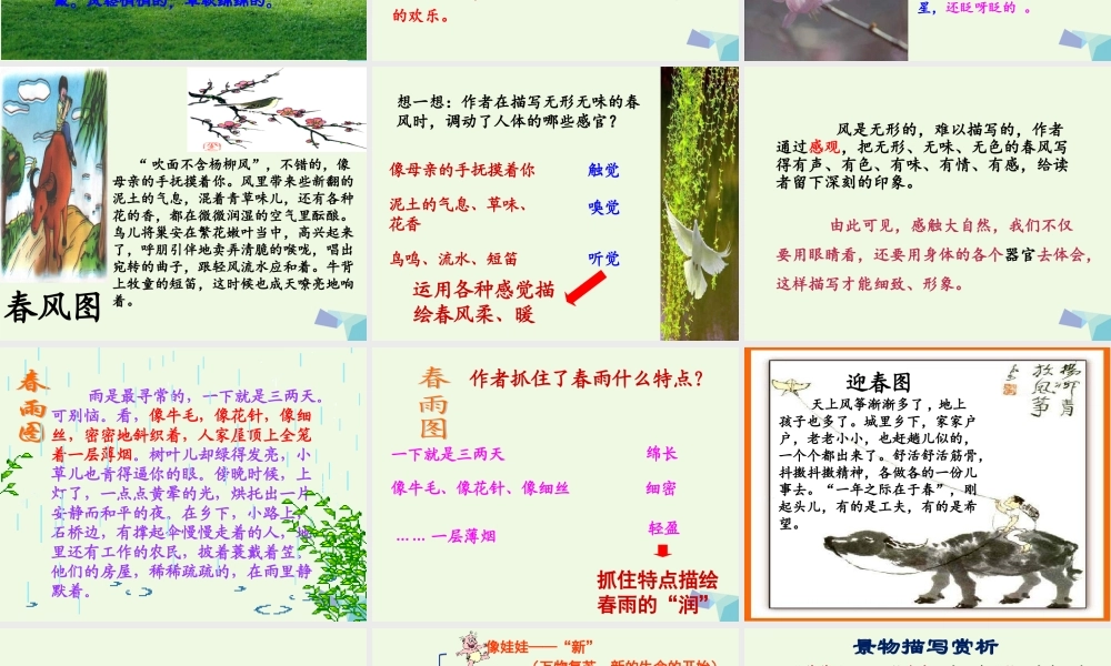 六年级语文上册 第13课 春课件2 鲁教版-鲁教版小学六年级上册语文课件