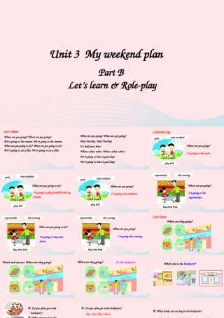 六年级英语上册 Unit 3 My weekend plan Part B 第4课时上课课件+素材 人教PEP版