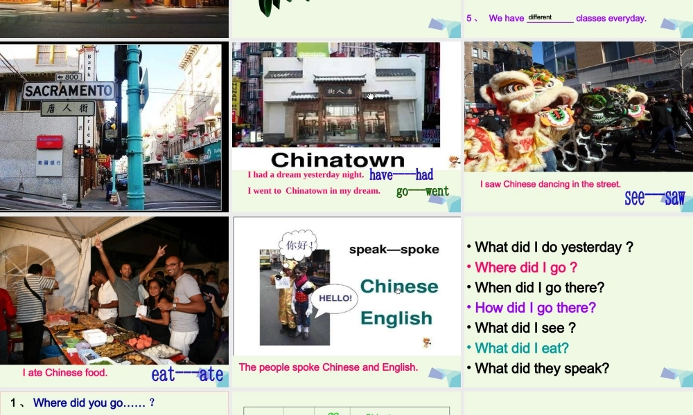 六年级英语上册 Unit 1 There is a big Chinatown课件 外研版（一起）-外研版小学六年级上册英语课件