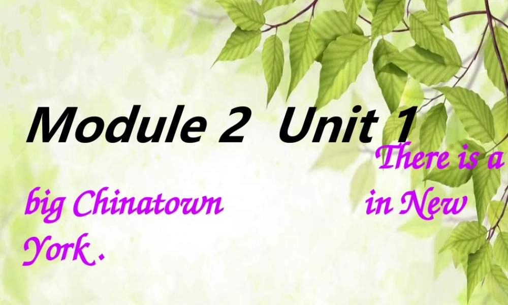 六年级英语上册 Unit 1 There is a big Chinatown课件1 外研版（一起）-外研版小学六年级上册英语课件