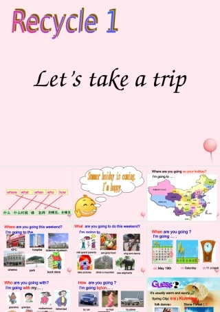 六年级英语下册 Let's take a trip课件1 人教PEP版-人教PEP小学六年级下册英语课件