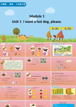 六年级英语下册 Module 1 Unit 1 I want a hot dog，please课件 外研版（三起）-外研版小学六年级下册英语课件